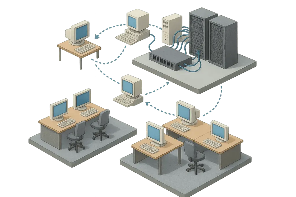 IT relocation services for moving business workstations, servers, and network infrastructure