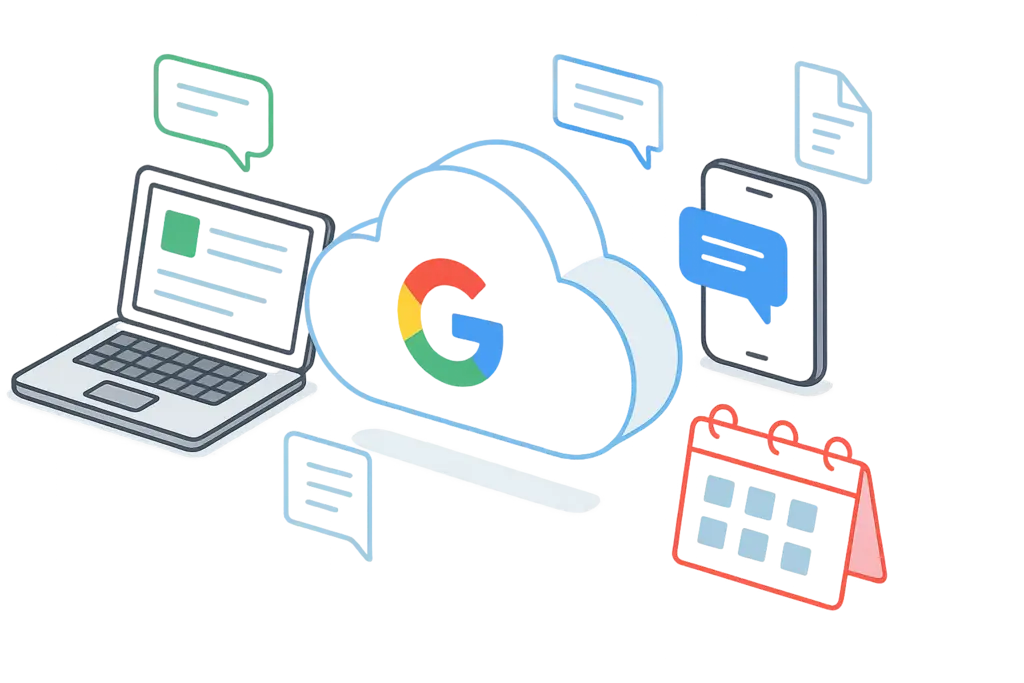 Google Workspace services for business email, collaboration, communication, and cloud productivity