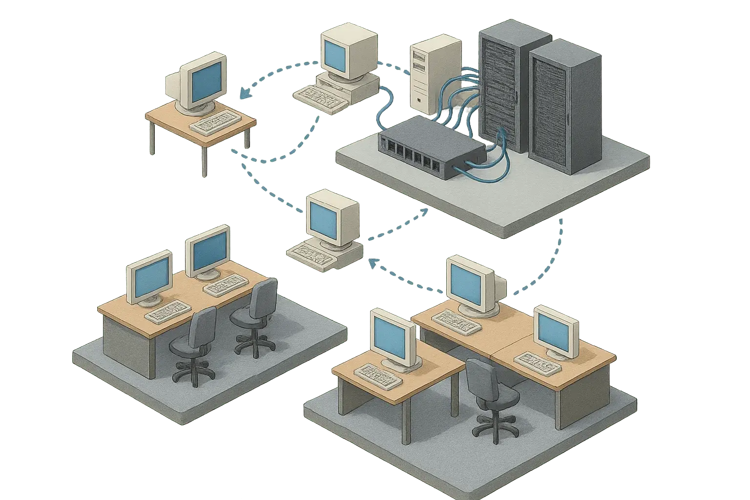 Business IT relocation services for office technology, servers, and network equipment