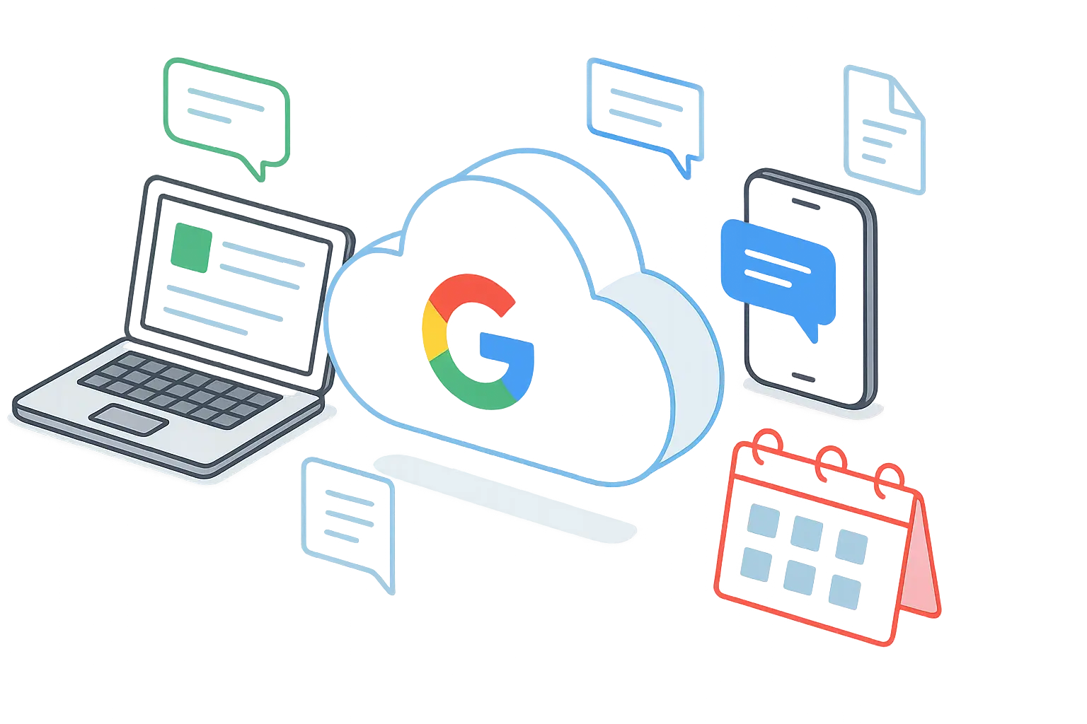 Google Workspace services for business collaboration, communication, and productivity